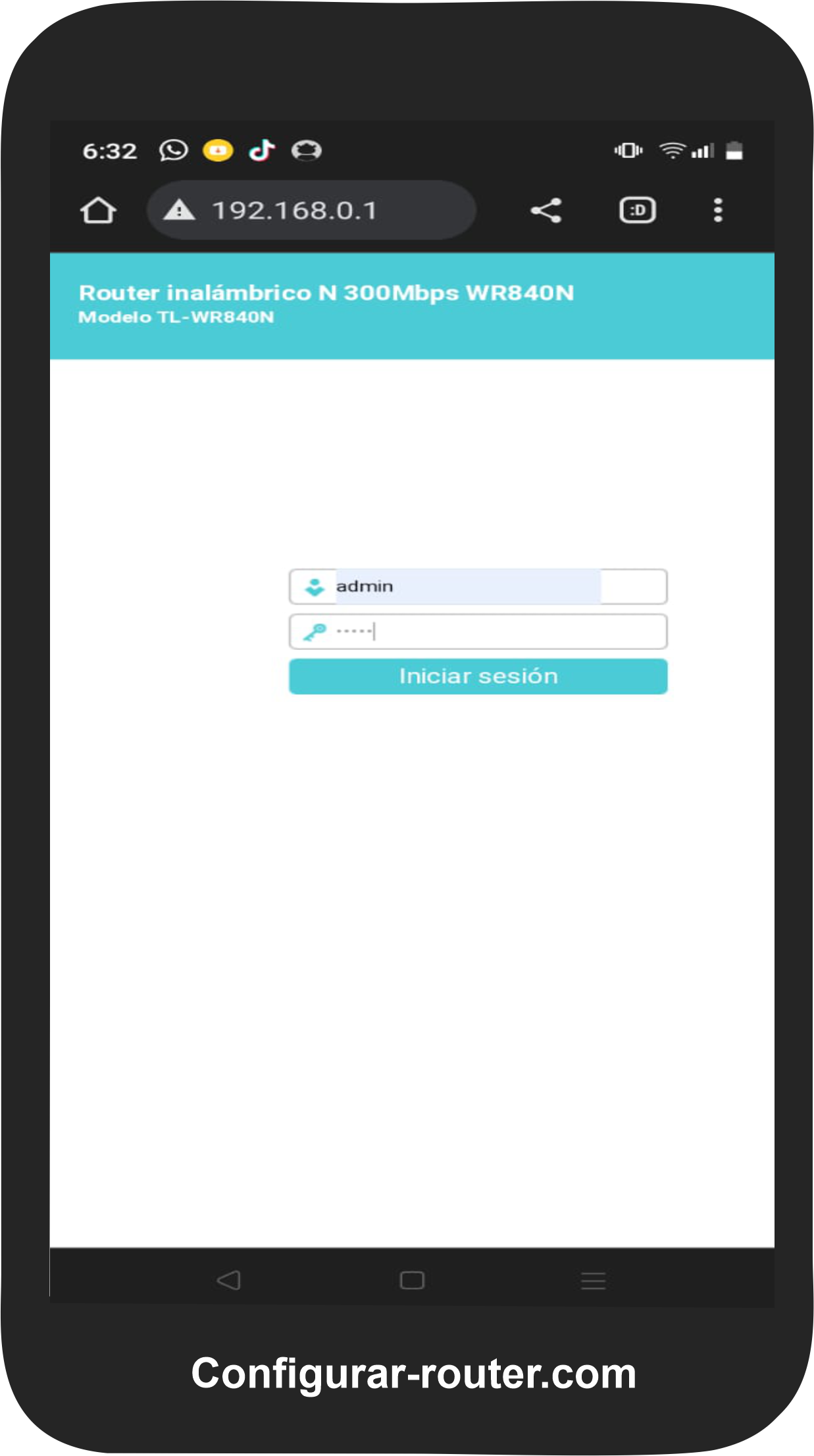Usuario y contraseña Tp-link Celular